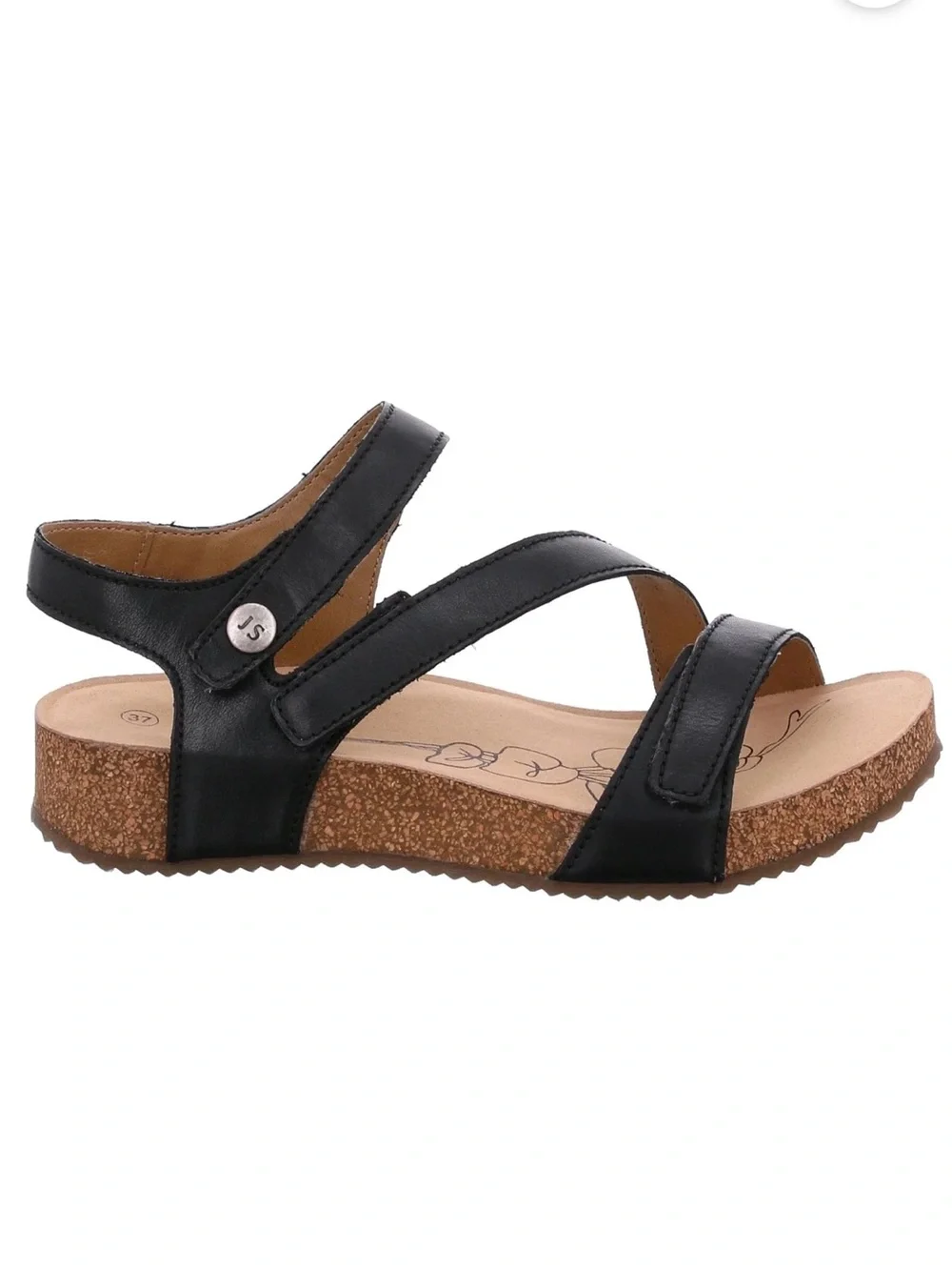 Josef Seibel Women’s Black Tonga Sandal EU 39